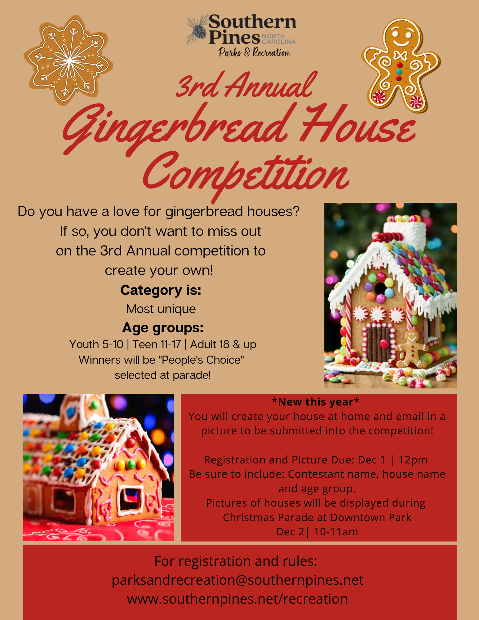 Gingerbread Competition 2023 flyer