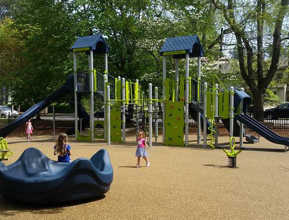 Children playing on a playground