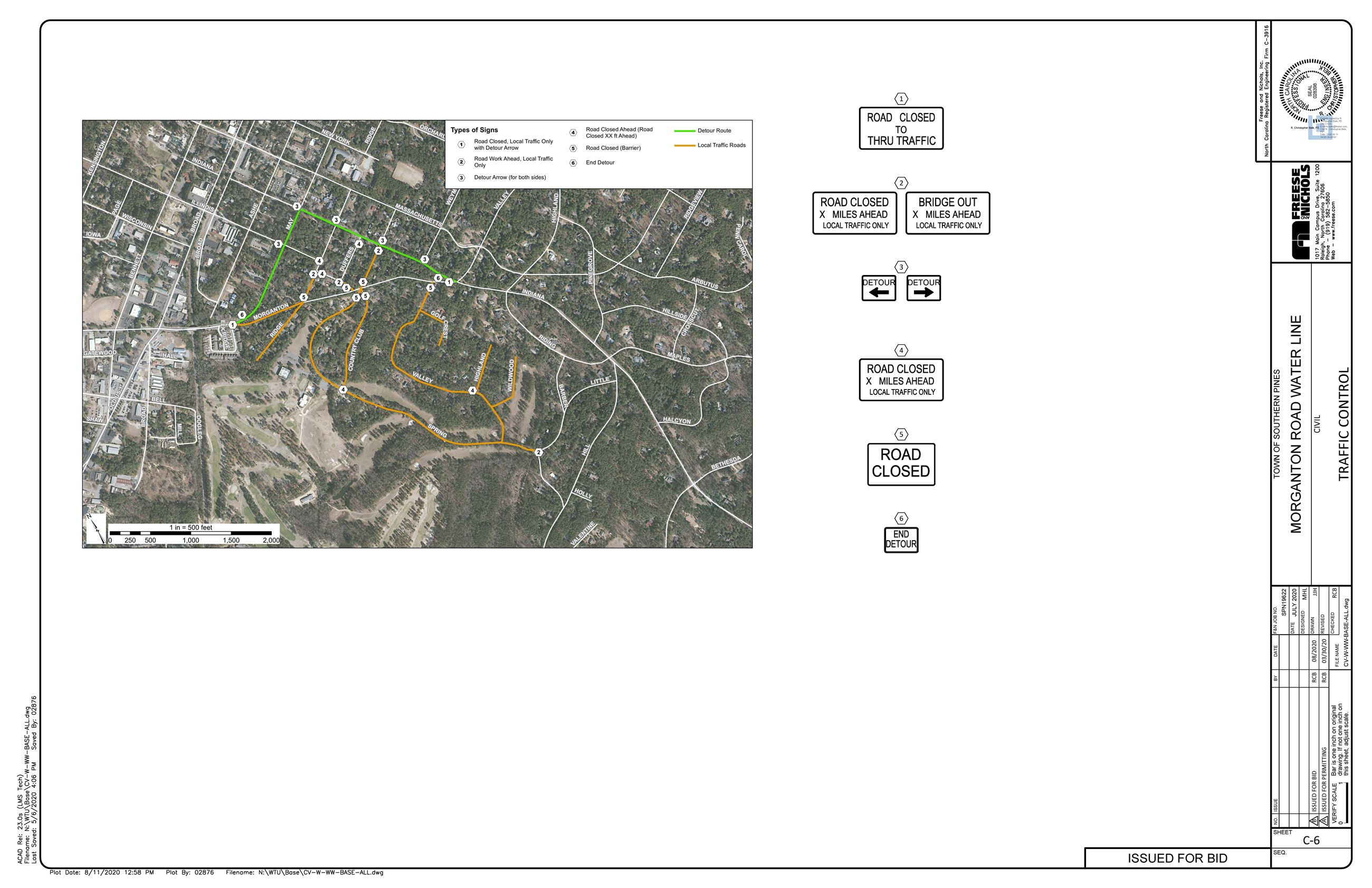 Traffic ControlMorgantonRdWaterlineReplacement20200811