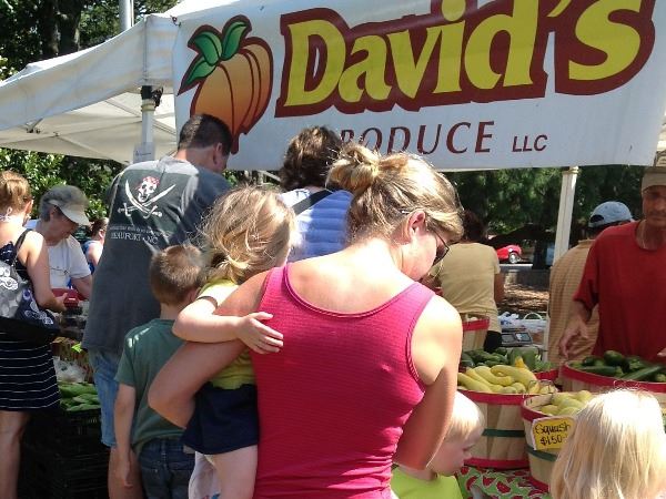 Image of Farmers Market Vendors and Customers